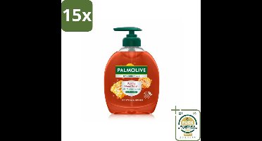 15 x Palmolive - Hygiëne Plus Family - Handzeep Met Pomp - Voor het Hele Gezin - 300 ml - Grootverpakking - Handzeep Met Pomp - Hygiëne Plus Family - Handwas - Gezin - Kind