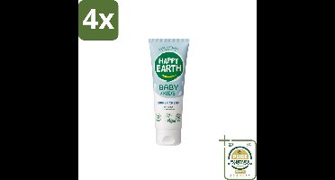 Happy Earth – Diaper Cream – 100% Natuurlijk Baby & Kids – 75 ml - Voordeelverpakking - 4 stuks - Zachte babyhuid - Zinkoxide crème