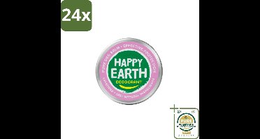 Happy Earth – Deodorant Balm – 100% Natuurlijk Lavender – 45 g - Voordeelverpakking - 24 stuks - Lavendel - Huidvriendelijk