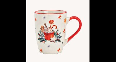 Mok gingerbread wit, (B/H/D) 12x10x8cm 340m