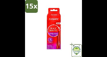 15 x Colgate - Serum - Max White - Overnight Whitening - 2,5 ml - Grootverpakking - Witte Tanden - Tanden Bleken - Overnight Whitening - Tanden Whitening Serum - Colgate Max White