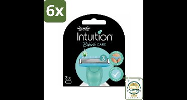 Wilkinson Intuition - Navulmesjes - Bikini Care Duo - Praktisch - 3 mesjes - Voordeelverpakking - 6 stuks - Bikini lijn - Gevoelige huid