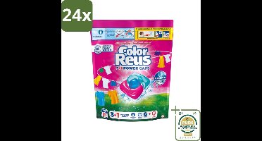 Color Reus - 3+1 Power Caps - Gekleurde Was - 65 Wasbeurten - Voordeelverpakking - 24 stuks - Wasmiddel - Kleurbescherming