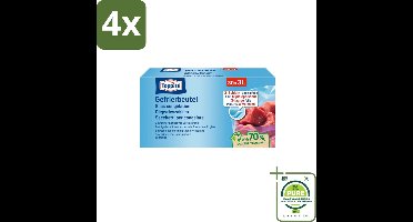 Toppits – Diepvrieszakjes – 3 Liter – 30 Zakjes - Voordeelverpakking - 4 stuks - Diepvrieszak 3 l - Diepvrieszak