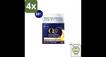 NIVEA - Nachtcrème - Q10 Extra Voedend - Voor droge huid - Anti-Rimpel - Met Creatine - 50 ml - Voordeelverpakking - 4 stuks - Droge huid - Anti-rimpelcrème