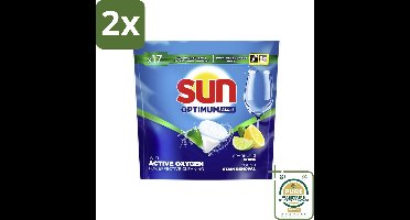 Sun - Vaatwascapsules - Citroen - 17 capsules - Voordeelverpakking - 2 stuks - Citroengeur - Reinigingscapsule