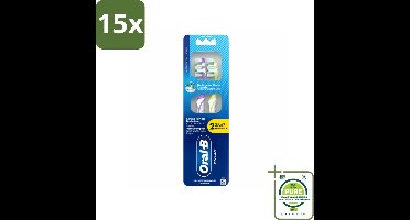 15 x Oral-B - Pro-Clean – Tandenborstel – Manueel – 2-pack - Grootverpakking - Handtandenborstel - Tandenborstel - Tandenborstel Voor Interdentale Ruimtes - Tandenborstel Met Polijstcup - Tandenborstel Met Tongreiniger