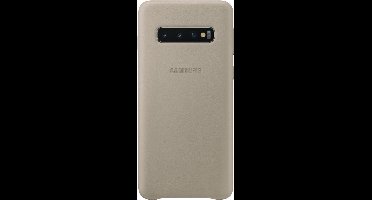 Samsung Leren Backcover Hoesje - Geschikt voor Samsung Galaxy S10 - Grijs