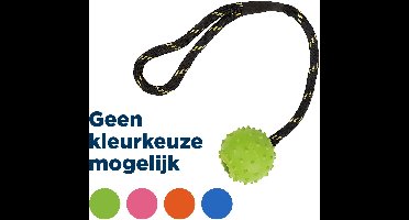 Happy Pet Tough Toys Floater Rubber Studded Bal Aan Touw Assorti M 37,5X5X5 cm