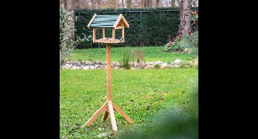 CJ Wildlife Voederhuisje op Paal - Shaw - Vogelvoederhuisje Staand voor Kleine Vogels & Tuinvogels - Bruin