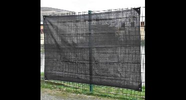 Zwart winddoorlatend bouwheknet 180x345cm 150gr/m²