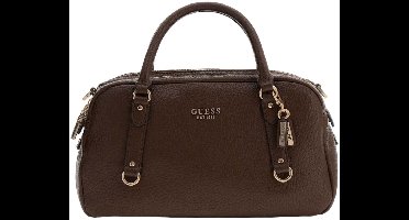 GUESS handtas schoudertas Marsha Box Satchel Espresso donkerbruin