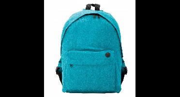 Stijlvolle turquoise rugzak met kabelgat - School & City