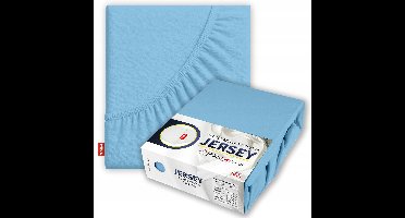 Jersey Hoeslaken 120x200cm - Dik Katoen, 30cm Rand, Blauw