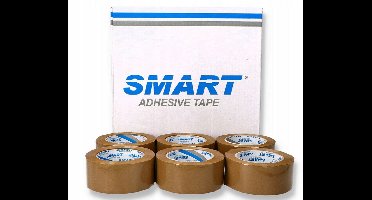 SMART Solvent Pakkingstape Rubber Bruin 48/66j - 6 Rollen