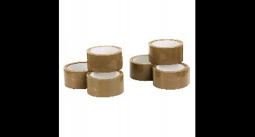 Bruine Acryl Pakkingstape 48mm/66Y Smart - 6 Rollen