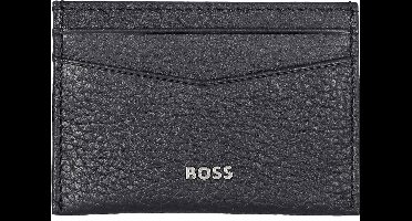 BOSS Leren Kaarthouder New Crosstown Card Holder Dark Blue Donkerblauw