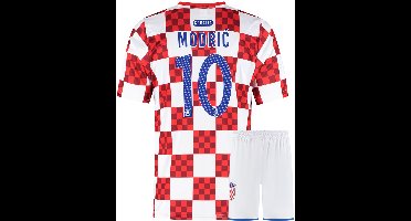 Modrić Kroatië Voetbaltenue Thuis - Voetbal Tenue Kinderen - Shirt en Broekje - Jongens en Meisjes - Volwassenen - Heren en Dames - Maat 128