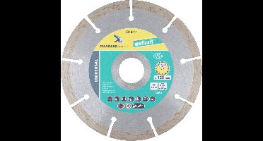 wolfcraft - Diamantdoorslijpschijf 125mm - SOLID UNIVERSAL - Slijpschijf Diamant - 8318000