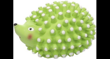 flamingo latex egel voor honden - groen - 9 x 8 x 6 cm - S - voor puppy's en honden die van latex houden - met pieper GROEN