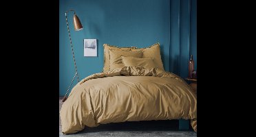 Matt & Rose Dekbedovertrek, Honing - Lits Jumeaux - 240 x 220 + 2x 65 x 65 cm - Gewassen katoen