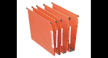 Esselte Orgarex Dual Laterale Hangmap A4 - met Koppelsysteem en Drukknoppen - 50mm Bodem - 25 stuks - Oranje