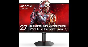 Koorui G2722P - QHD IPS Gaming Monitor - 27 Inch - 200 Hz - 1 ms