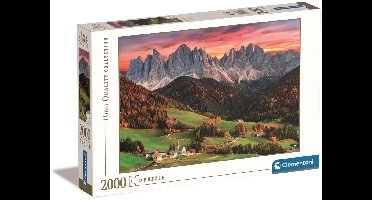 Clementoni - Puzzel - 2000 Stukjes - Val di Funes, ItaliÃ« - Puzzel Voor Volwassenen - High Quality Collection