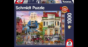Schmidt - Legpuzzel - Schip in de haven - 1000 stukjes - Volwassenen - vanaf 12 jaar