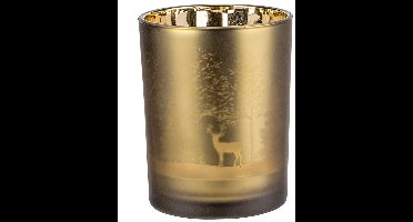 Waxinelichthouder in Kerstsfeer. Theelichthouder groot 12,5X10CM