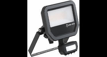 Voordeelpak 4x Ledvance LED Breedstraler Aluminium Zwart 17W 2200lm 100D - 830 Warm Wit | IP65 - Bewegings- en Lichtsensor - Symmetrisch