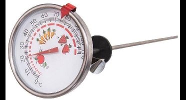 Orion - Stalen Inmaakthermometer - 28 cm - Weer- en Hittebestendig - Met Sondes