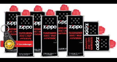 Zippo benzine aansteker - Vloeistof - Vullen - Schone Verbranding - 8 x 125 ml - Kind veilige Sluiting - met sleutelhanger kado
