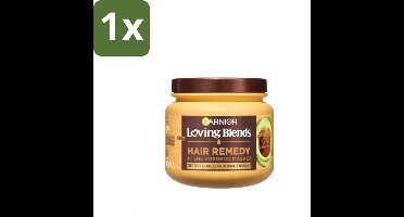 Garnier - Loving Blends - Haarmasker - Avocado Olie & Shea Boter - Ultra Voedend - Golvend & Krullend Haar - 340 ml - 1 stuk