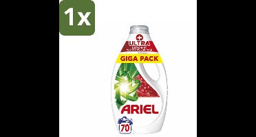 1 x Ariel - Vloeibaar Wasmiddel - +Ultra Vlekverwijderaar - 70 Wasbeurten - 3150 ml - Vlekverwijderaar - Vloeibaar Wasmiddel - Hardnekkige Vlekken - Ingedroogde Vlekken - Koude Was