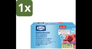 1 x Toppits – Diepvrieszakjes – 3 Liter – 30 Zakjes - Kabel - Kabels - Kabelsysteem - Kabelsysteem