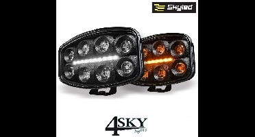 SKYLED Jumbo Octan Black led verstraler met positielicht wit/amber 7.360 Lumen 80 watt IP69K drukwaterdicht