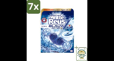 7 x Witte Reus - Blauw Actief Toiletblok - Hygiëne - 1 Toiletblok - Grootverpakking - Toiletblok - Blauw Water - Reinigingspolymeren - Hygiëne - Spoelbeurt