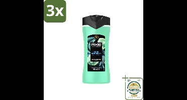 3 x AXE - Douchegel - Aqua Bergamot - Verfrissend - Citrus & Waternoten - 300 ml - Grootverpakking - Douchegel - Bergamot - Citrus - Frisheid - AXE Aqua Bergamot