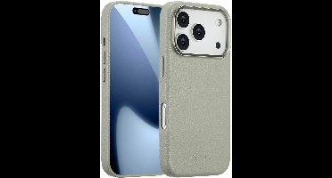 Accezz Hoesje - Geschikt voor iPhone 17 Pro - geschikt voor MagSafe Leather Backcover - Light Grey