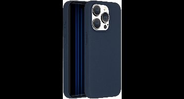 Accezz Hoesje - Geschikt voor Apple iPhone 15 Pro - Liquid Silicone Backcover geschikt voor MagSafe - Donkerblauw