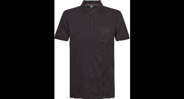 Petrol Industries - Heren Piqué polo Pistón - Zwart - Maat XL