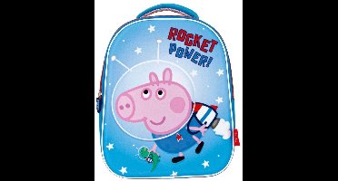 Peppa Pig 3d 26x32x10 Cm George Pig Rugzak Blauw