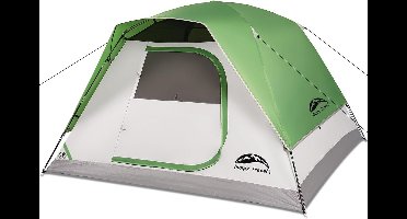 4 Persoons Camping Koepeltent met Regenvlieg en Draagbare Installatie