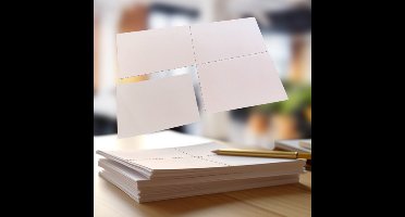 Wit papier + Perforatie - 200 GM - 4xA6 - 125 vel