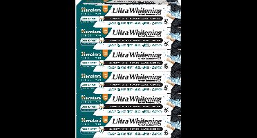 Himalaya Gum Expert Ultra Whitening Herbal Toothpaste - 6 x 75 ml - Charcoal & Black Seed Oil - Versterkt en Verzorgt Tandvlees - Fluoridevrij - Ayurvedische Tandpasta