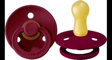 BIBS - Colour Fopspeen Natuurrubber | 0-6 maanden T1 Ruby