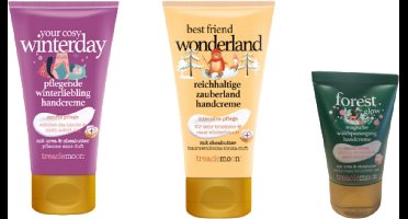 Treaclemoon Handcrème Cadeauset – Your Cosy Winterday, Best Friend Wonderland & Forest Glow | heerlijke wintergeuren