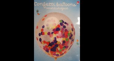 confetti ballon 30cm 6 stuks, kindercrea
