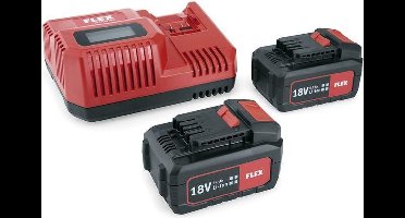 Flex 491.349 18V Li-ion accu Power set 55 R (2x 5.0Ah) + lader